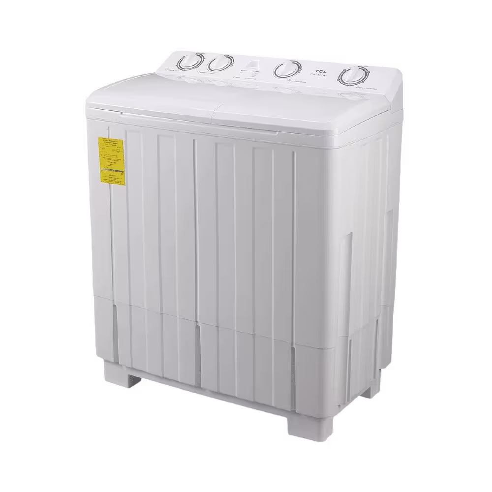 Lavadora doble tina TCL TTW-15 cuerpo de plastico de alta durabilidad vista diagonal disponible en granhogar