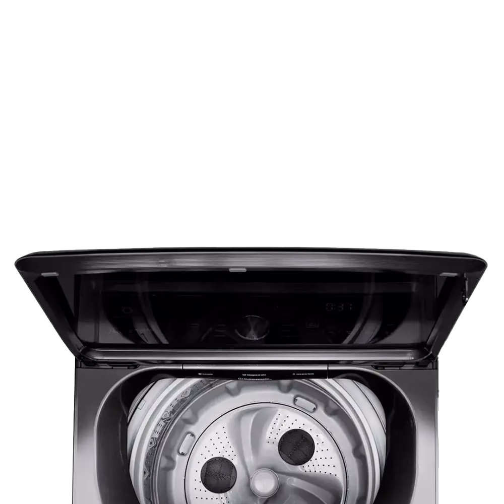 Lavadora automática LRI-24CRPP 24kg Indurama vista superior con tapa abierta, descúbrelo en granhogar