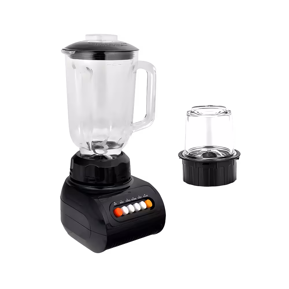 Licuadora Electric Life BJ-999G 2 en 1 con vaso picatodo vista diagonal. Solo en granhogar