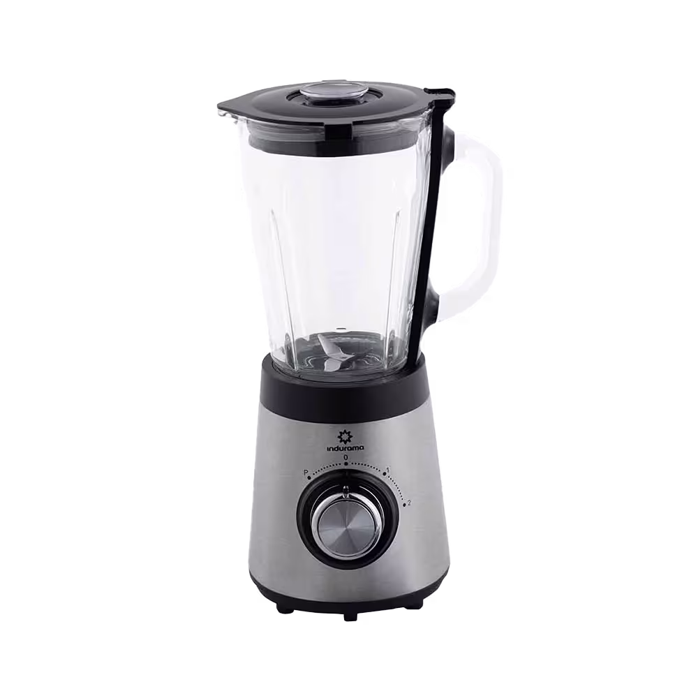 Licuadora Indurama LIC-PPC de 1.5 litros 600W acero inoxidable vista frontal. Encuéntrala en granhogar