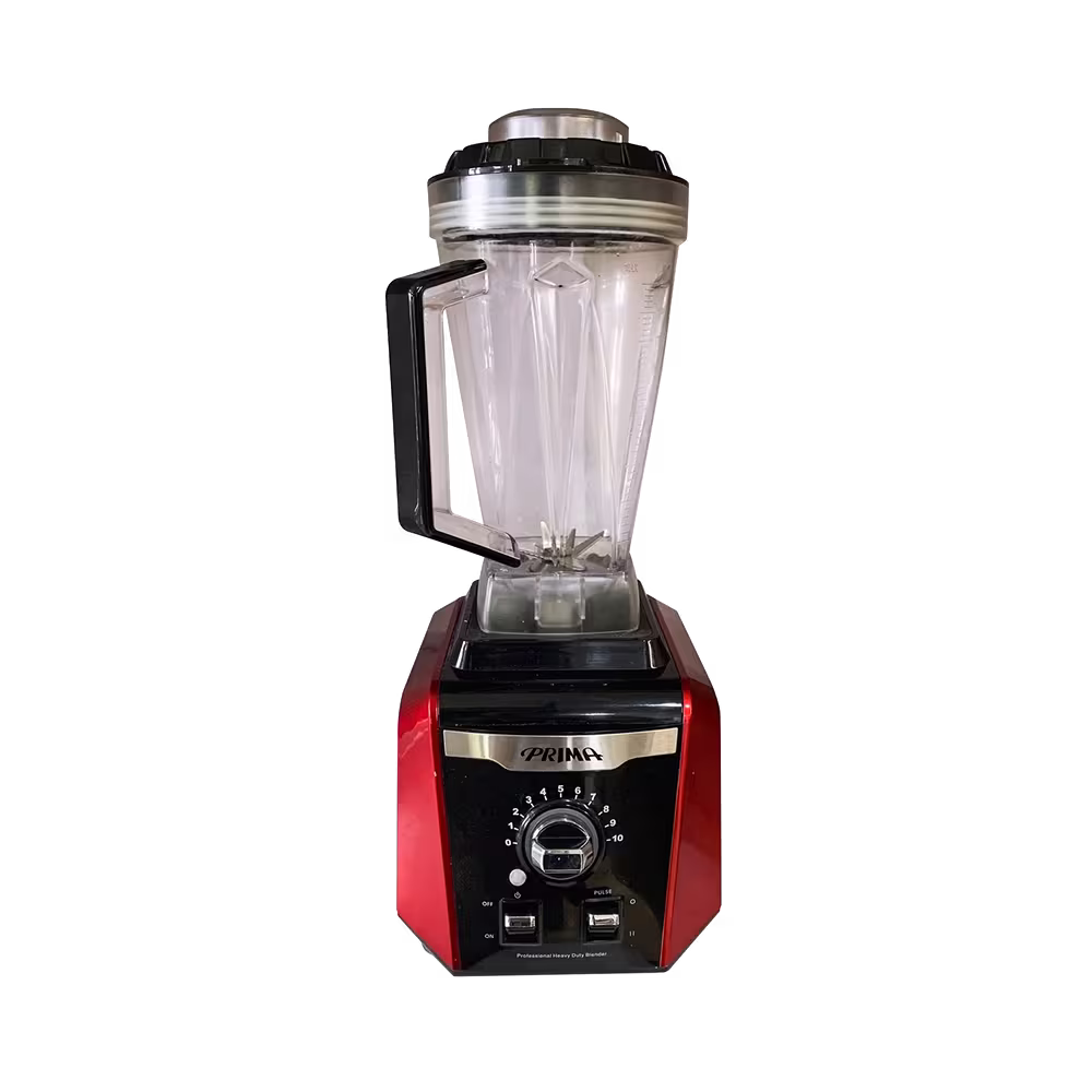 Licuadora industrial Prima KT BR5330 2500W vaso transparente vista frontal. Disponible en granhogar