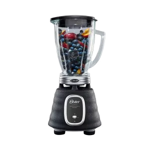 Licuadora Oster BLSTBPST-013 de 1.5 litros 1000W negra vista frontal. Encuéntrala en granhogar