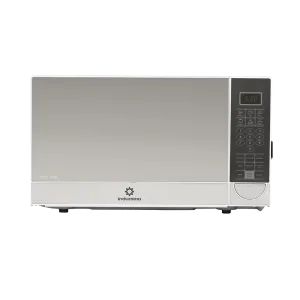 Horno microondas Indurama MWI-20BL de 20 litros acabado silver vista frontal. Encuéntralo en granhogar