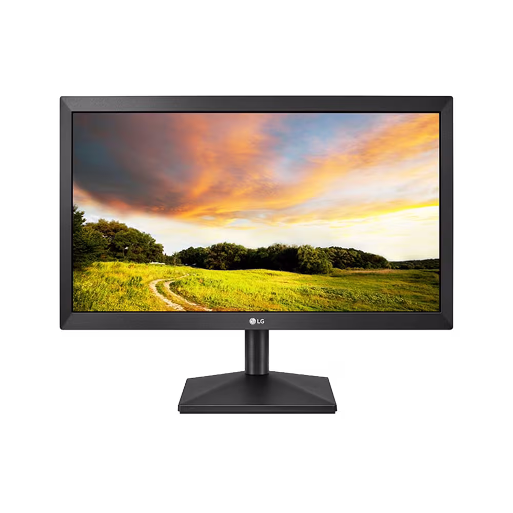 Monitor LG 20MK40L-B de 19.5 pulgadas HD negro vista frontal. Encuéntralo en granhogar