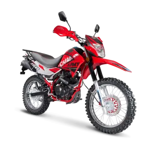 Motocicleta SHM CR Army-150 de 150 cc arranque eléctrico vista diagonal derecha encuentra en granhogar