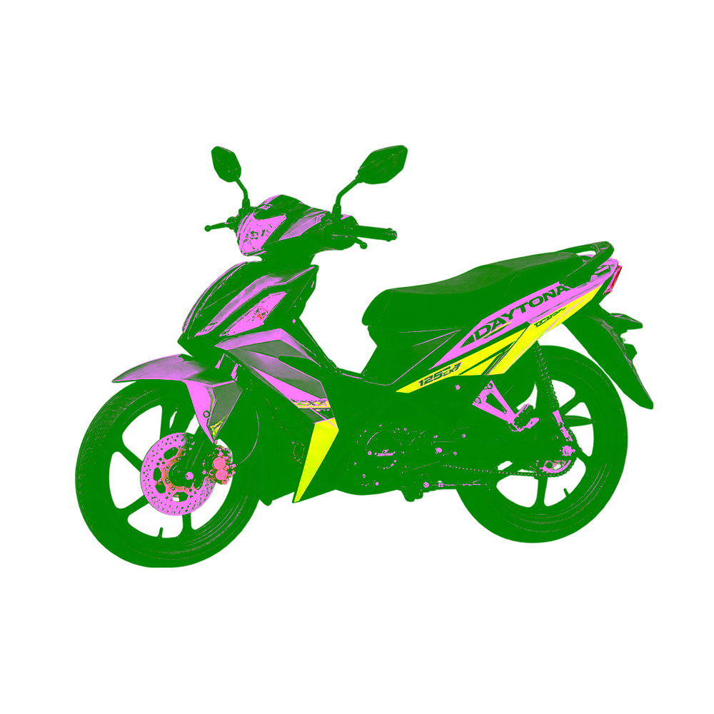 Motocicleta Daytona CX7 EVO 125cc de 4 velocidades perfil diagonal izquierdo adquiere en granhogar