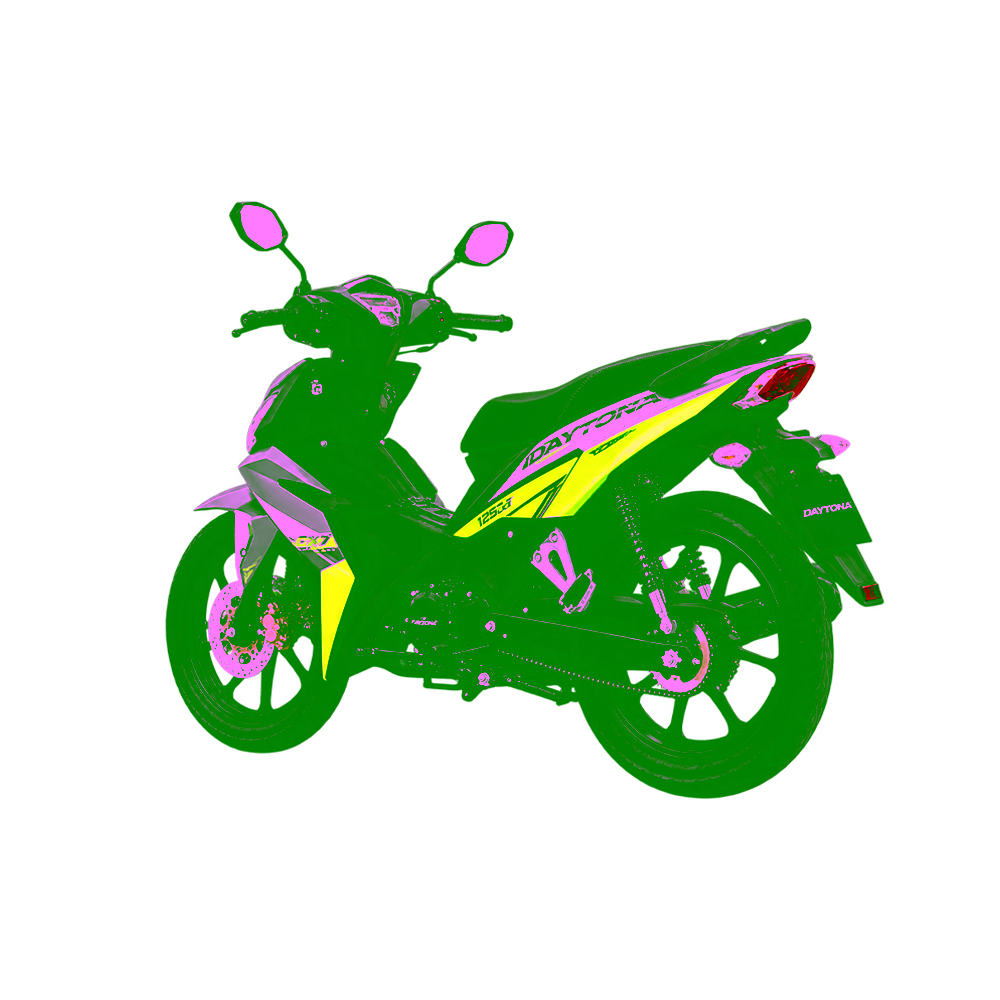 Motocicleta Daytona CX7 EVO 125cc de 4 velocidades en diagonal posterior derecha en granhogar