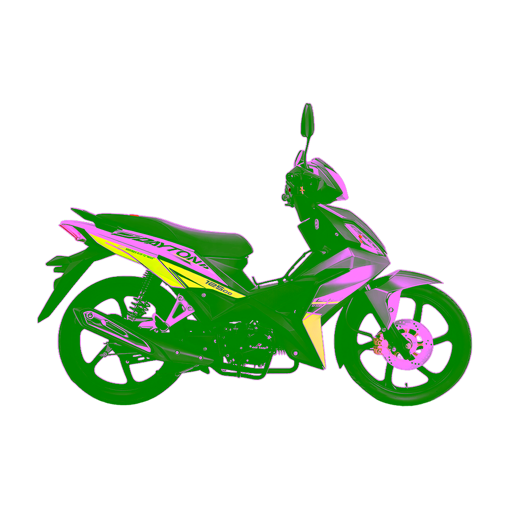 Motocicleta Daytona CX7 EVO 125cc de 4 velocidades vista lateral derecha encuéntrala en granhogar