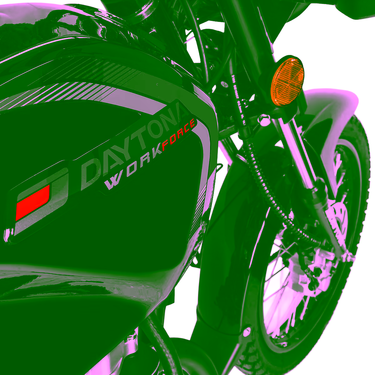 La moto Daytona DY150 Workforce de 4 tiempos y 150 cc, sistema de arranque eléctrico/pedal, es ideal para el trabajo diario. Garantía de 30 meses.