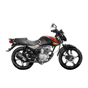 Moto DK150 Tiger Dukare negra y naranja vista lateral izquierda adquiérelo en granhogar