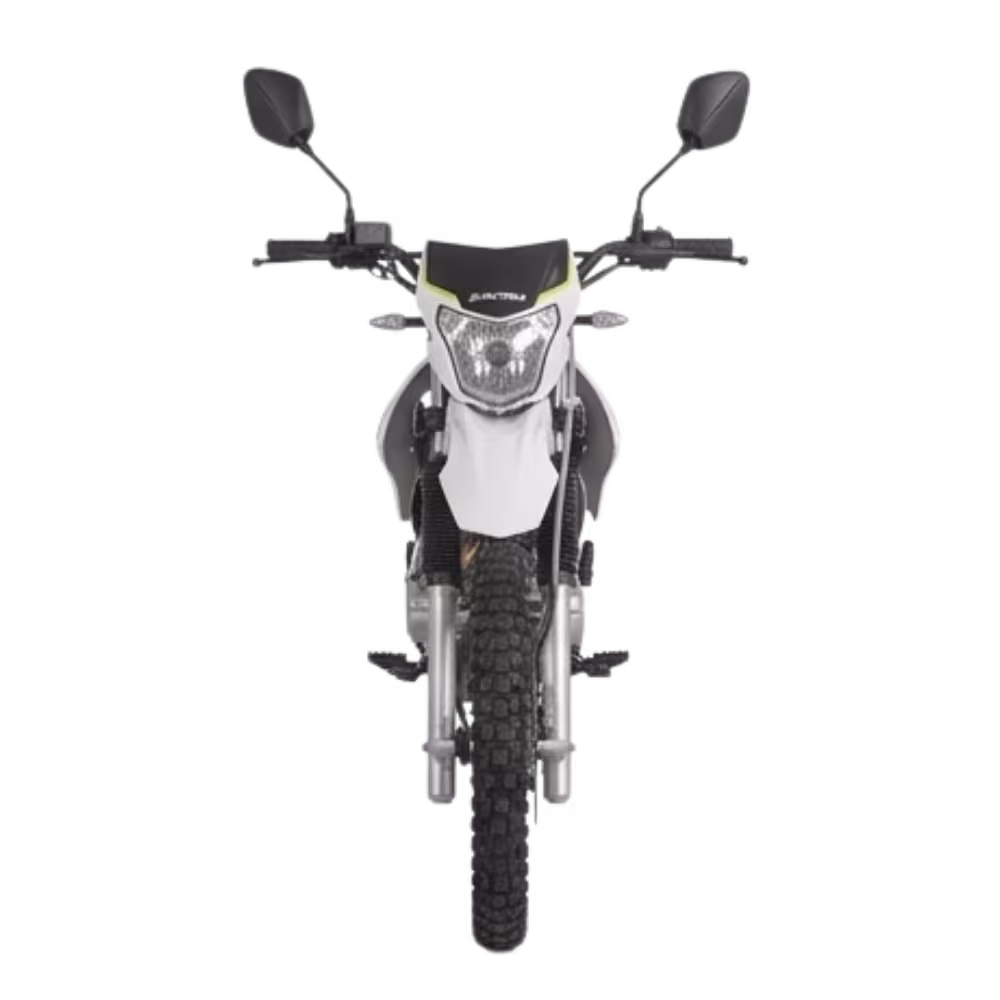 Moto Daytona DY200 Scorpion enduro 200cc faro frontal y manubrio vista frontal, adquiérelo en granhogar