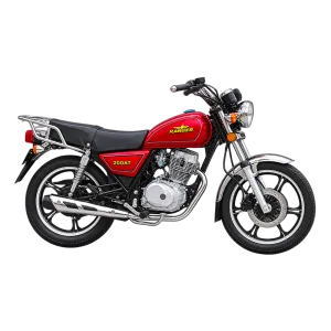 Motocicleta Ranger 200AT de 200 cc y 15 hp color azul vista diagonal frontal disponible en granhogar