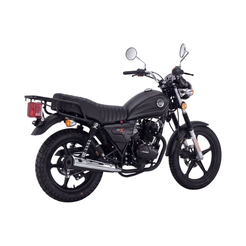Moto GN-X 170 Shineray negra vista lateral izquierda descúbrelo en granhogar