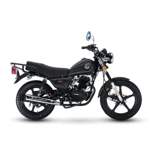 Moto GN-X 170 Shineray negra vista lateral izquierda descúbrelo en granhogar
