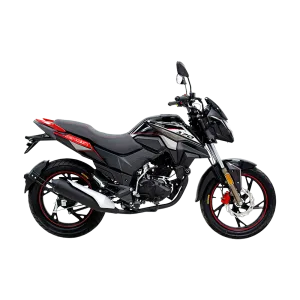 Motocicleta Shineray Sparta 170 de 13.67 HP e 12 litros vista lateral encontra em granhogar