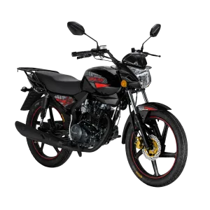 Motocicleta Shineray XY150-10D de 150 cc color negro vista diagonal frontal derecha encuentra en granhogar