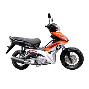 Moto Thunder Bolt M2 125cc semiautomática de perfil vista lateral, disponible en granhogar