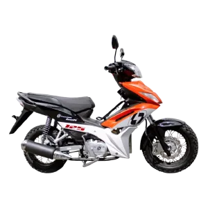 Moto Thunder Bolt M2 125cc semiautomática de perfil vista lateral, disponible en granhogar
