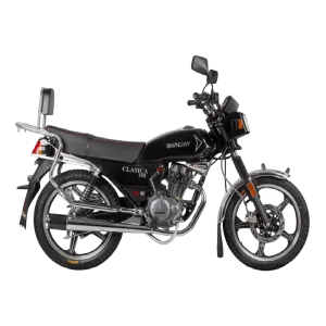 Moto Shineray XY150I Clásica 150cc negra, vista lateral completa, compra online en granhogar