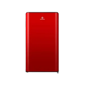 Nevera minibar Indurama RI-120 roja vista frontal cerrada, descúbrelo en granhogar
