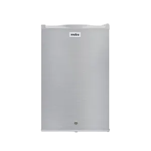 Nevera minibar Mabe RMF04ERX0 93L acabado acero inoxidable vista frontal completa disponible en granhogar