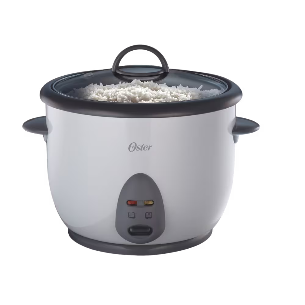 Olla arrocera Oster CKSTRC1700W-013 1.8L tazón antiadherente vista tres cuartos, descúbrelo en granhogar
