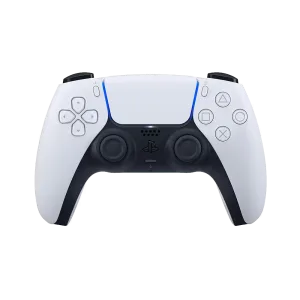 Control Sony DualSense inalámbrico para PS5 blanco y negro vista frontal. Encuéntralo en granhogar