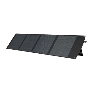Panel solar Orion P8750 120W monocristalino desplegado vista tres cuartos. Disponible en granhogar