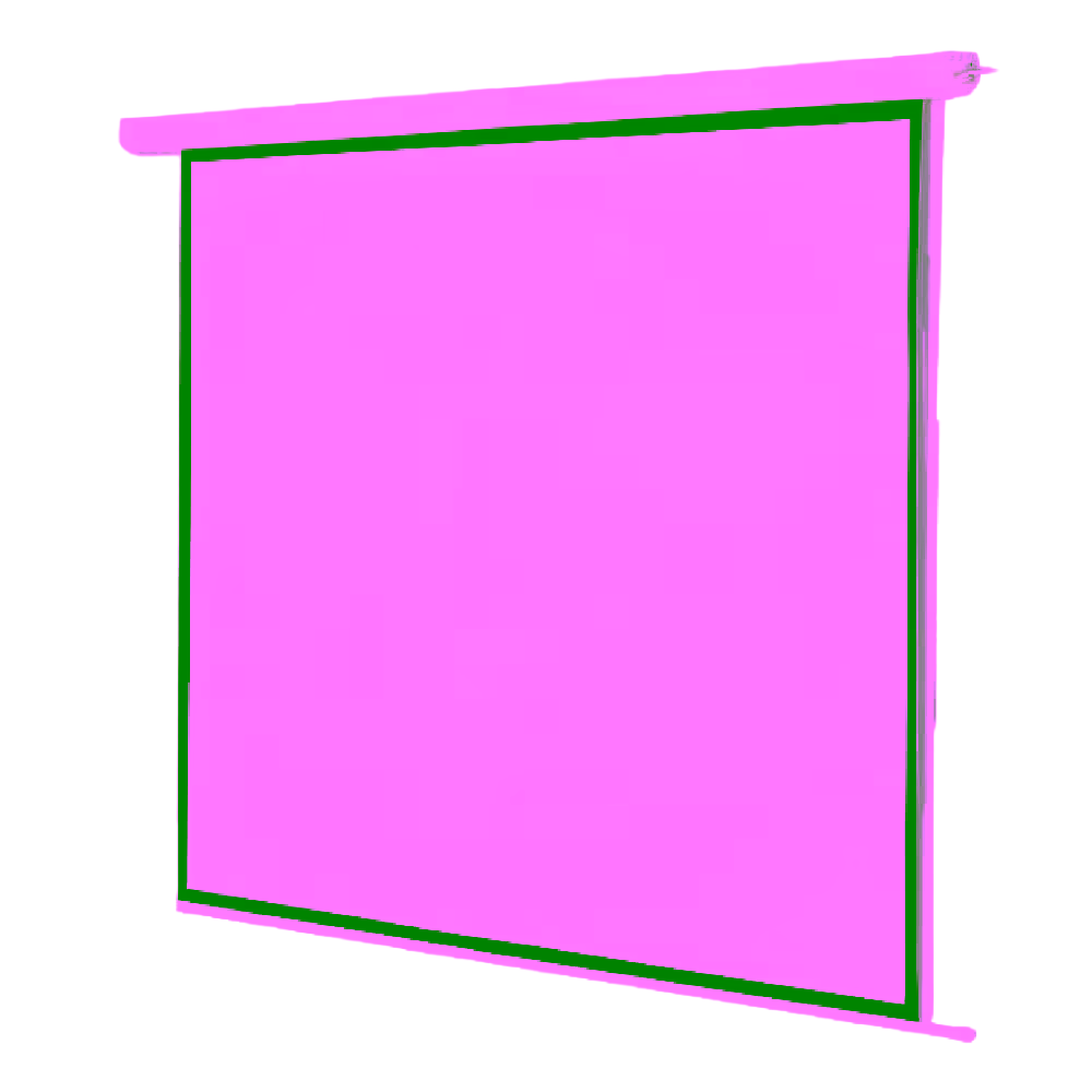 Pantalla de proyección manual de 80 pulgadas de 163x122 cm vista diagonal derecha compra en granhogar