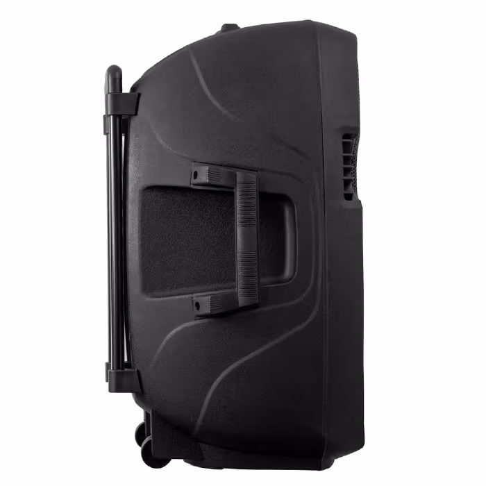 Parlante Bazzuka B115-20 80000W con woofer de 15", Bluetooth y luces LED. Ideal para fiestas con sonido potente y ambiente vibrante.
