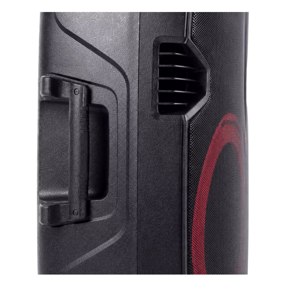 Parlante Italy Audio Elite LED II con manija lateral de agarre primer plano encuentralo en granhogar