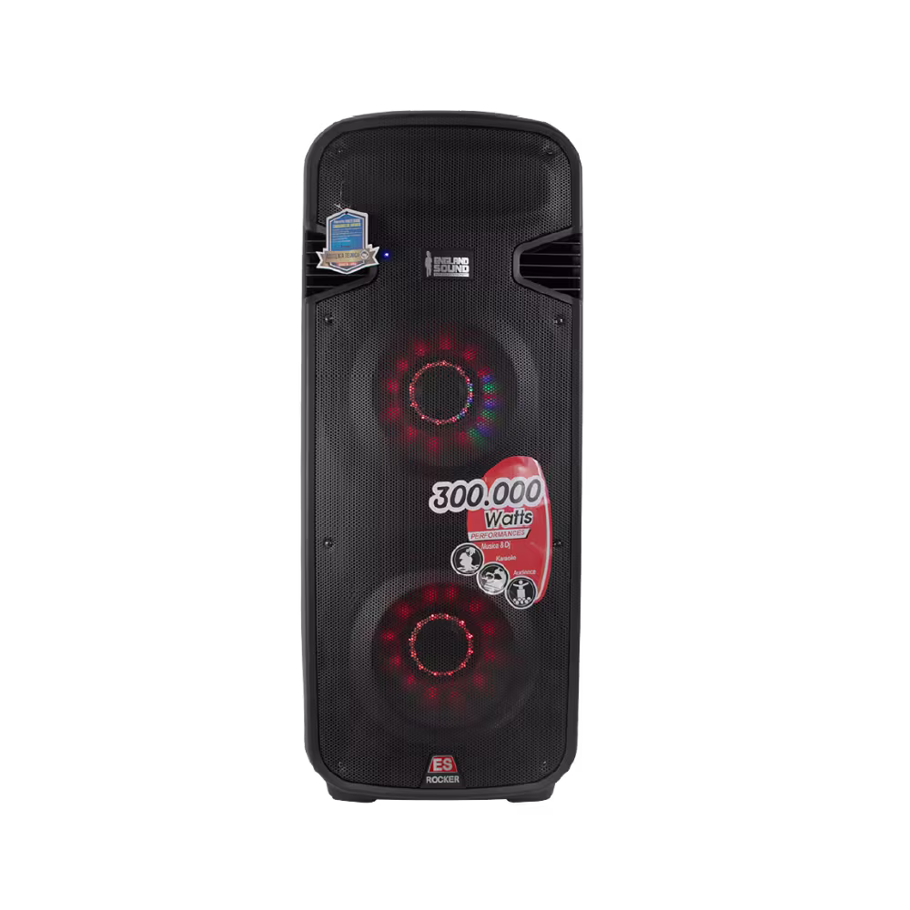 Texto ALT: Parlante England Sound ES-6GBE Rocker 215-LED negro vista frontal, adquiérelo en granhogar