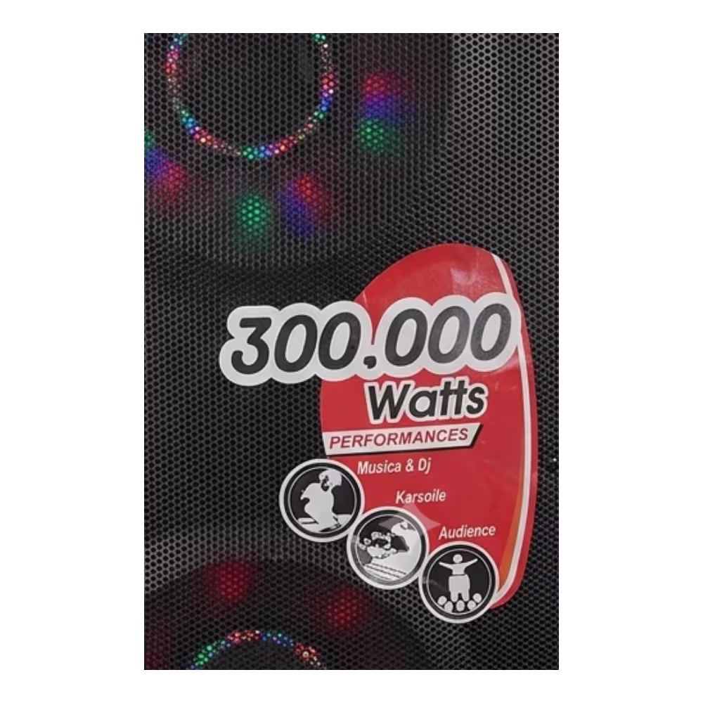 Parlante England Sound ES-6GBE Rocker 215-LED detalle sticker potencia, adquiérelo en granhogar