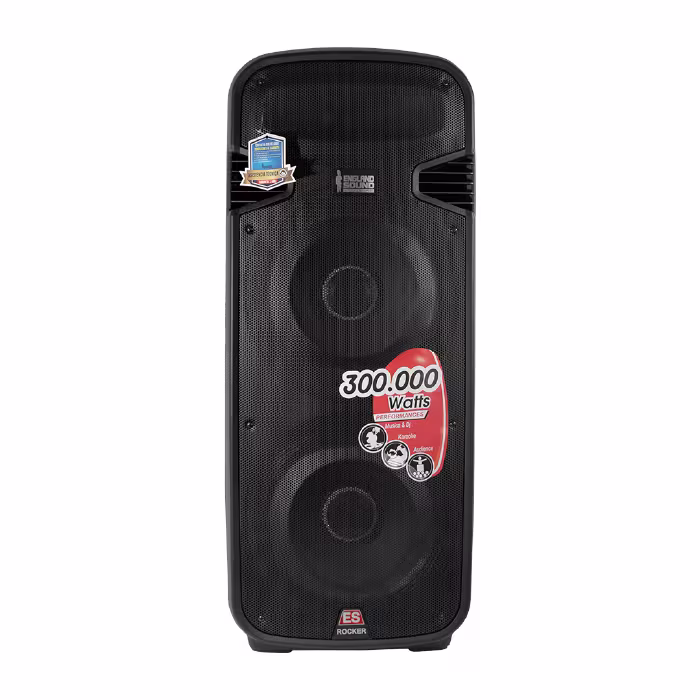 Parlante England Sound ES-6GBE Rocker 300000W con doble woofer de 15", luces LED, Bluetooth y micrófonos. Vive fiestas inolvidables.