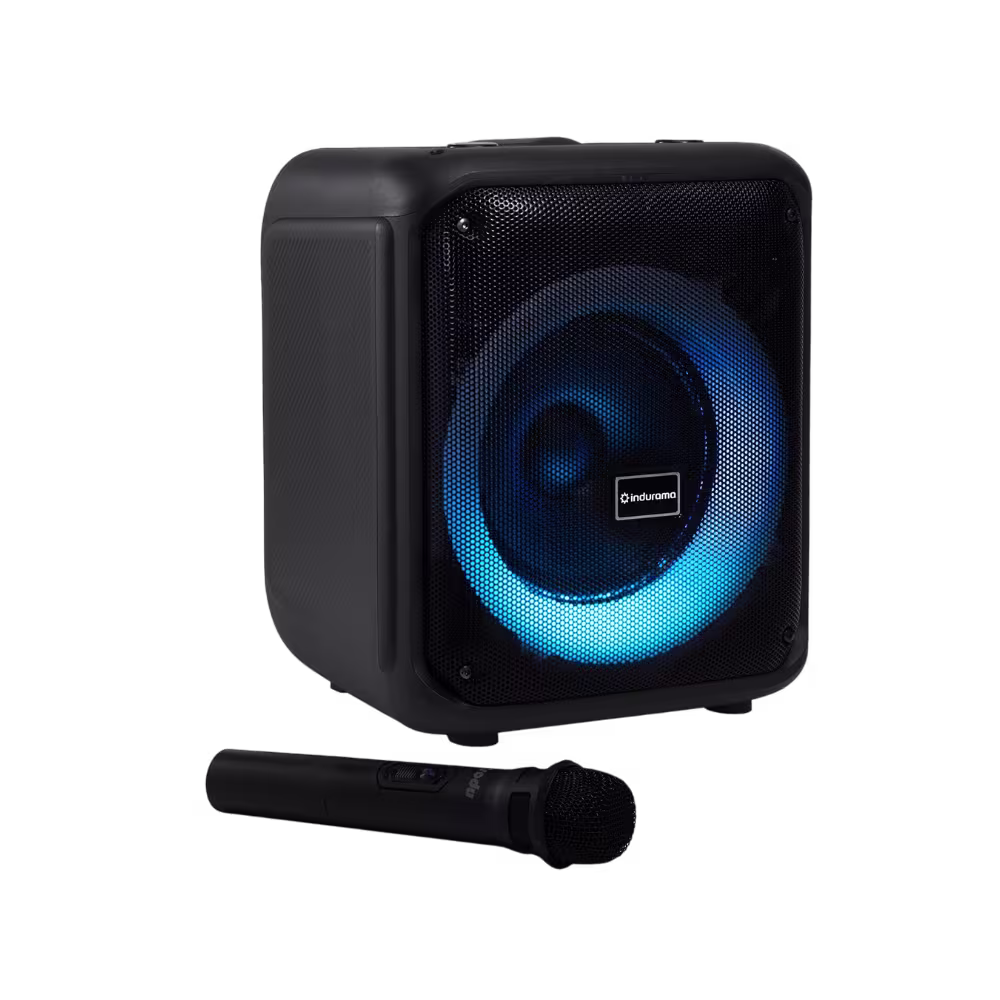Parlante Indurama CMI30 con Bluetooth, ideal para música, reuniones y entretenimiento. Compra online en Ecuador.