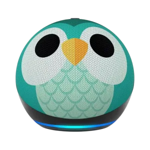 Parlante Inteligente Amazon Echo Dot Kids 5.ª Generación rostro búho primer plano Adquiere en granhogar