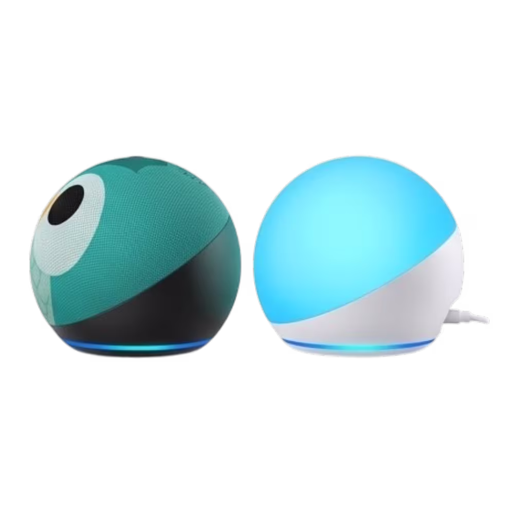 Parlante inteligente Amazon Echo Dot Kids 5ta Gen forma esférica vista de perfil