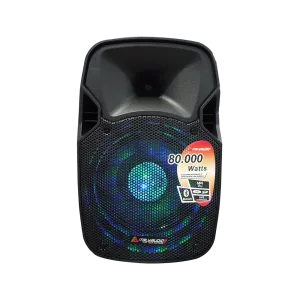 Parlante recargable Italy Audio MELINE08 de 8 pulgadas color negro vista frontal encuentra en granhogar