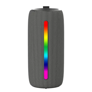 Parlante Bluetooth Indurama Soul Beat PPI-SB10GR gris con luz LED multicolor frontal