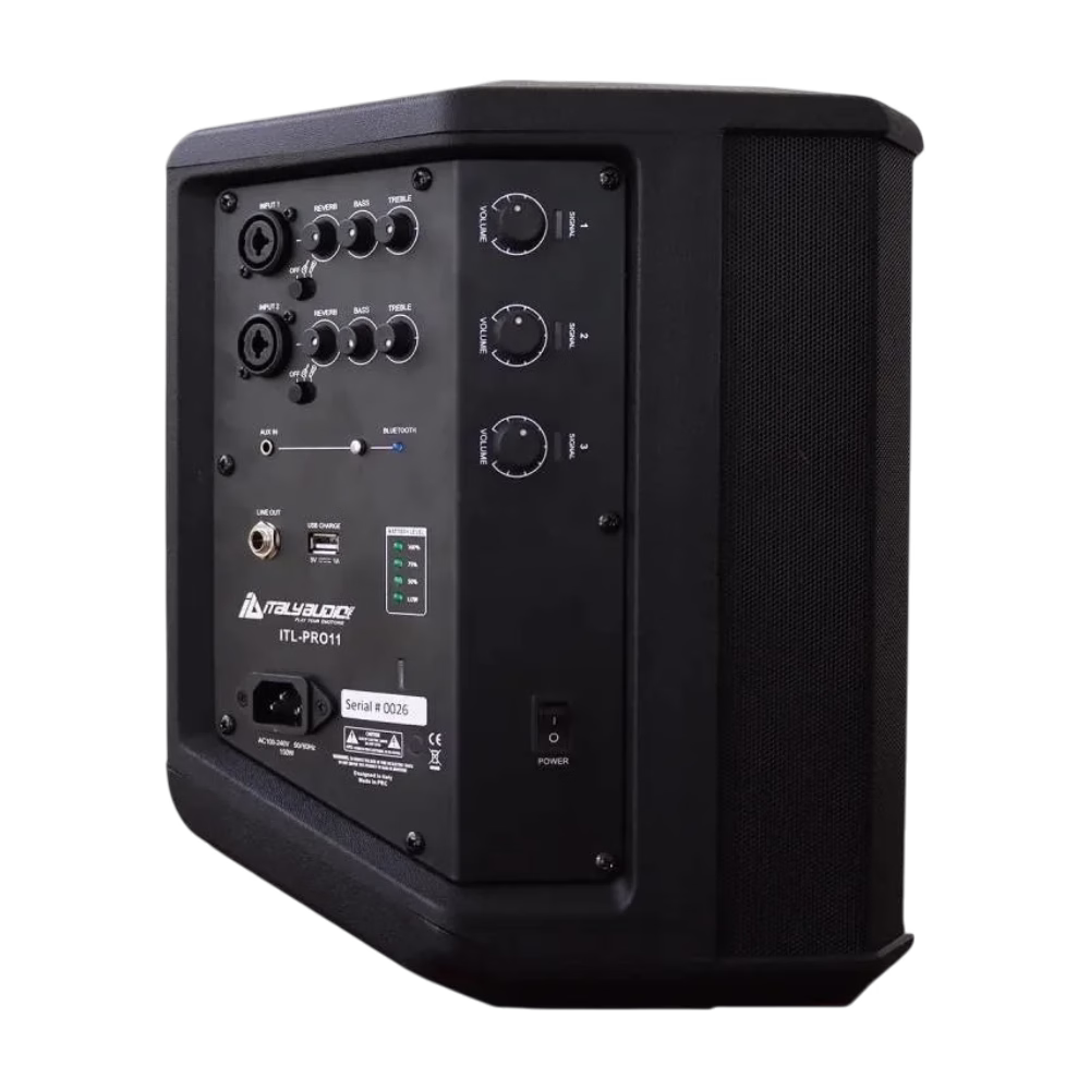 Parlante recargable ITL-PRO11 6.5 pulgadas 150W Italy Audio panel lateral de controles cómpralo en granhogar