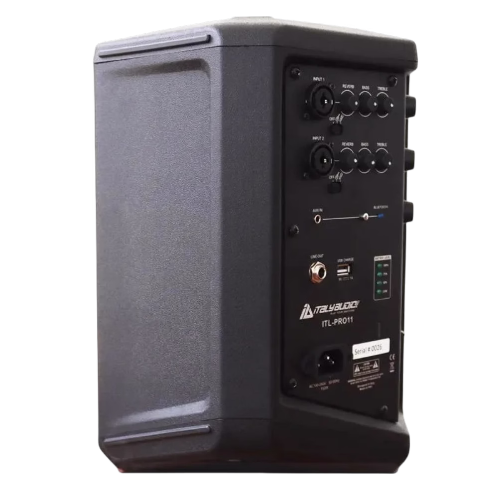 Parlante recargable ITL-PRO11 6.5 pulgadas 150W Italy Audio panel lateral trasero adquiérelo en granhogar