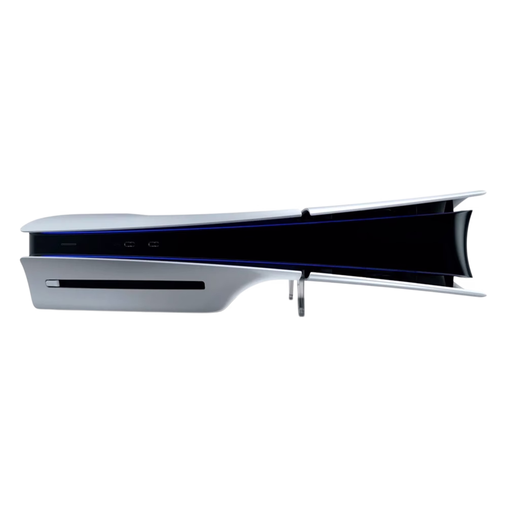 PlayStation 5 1TB Slim Sony versión disco en posición horizontal con soporte, adquiérelo en granhogar