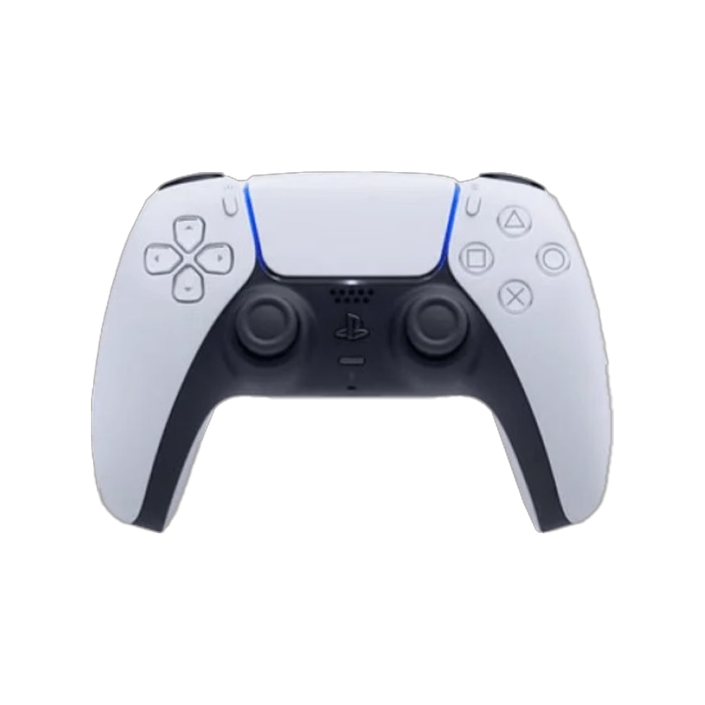 PlayStation 5 1TB Slim Sony con control inalámbrico DualSense en vista cenital, cómpralo en granhogar
