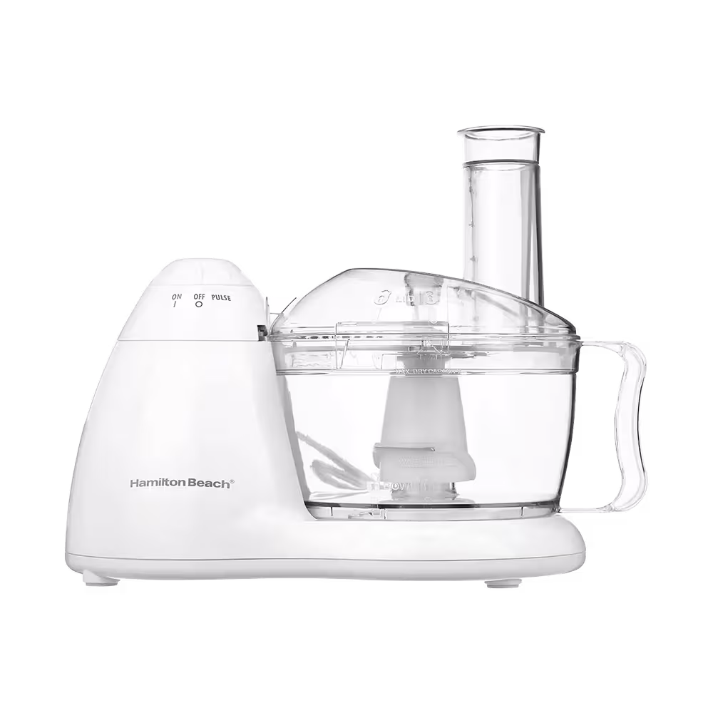 Procesador de alimentos Hamilton Beach 70450 tazón tubo de alimentación vista lateral. Cómpralo en granhogar
