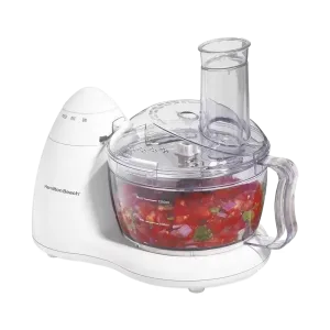 Procesador de alimentos Hamilton Beach 70450 recipiente de 8 tazas vista tres cuartos. Disponible en granhogar