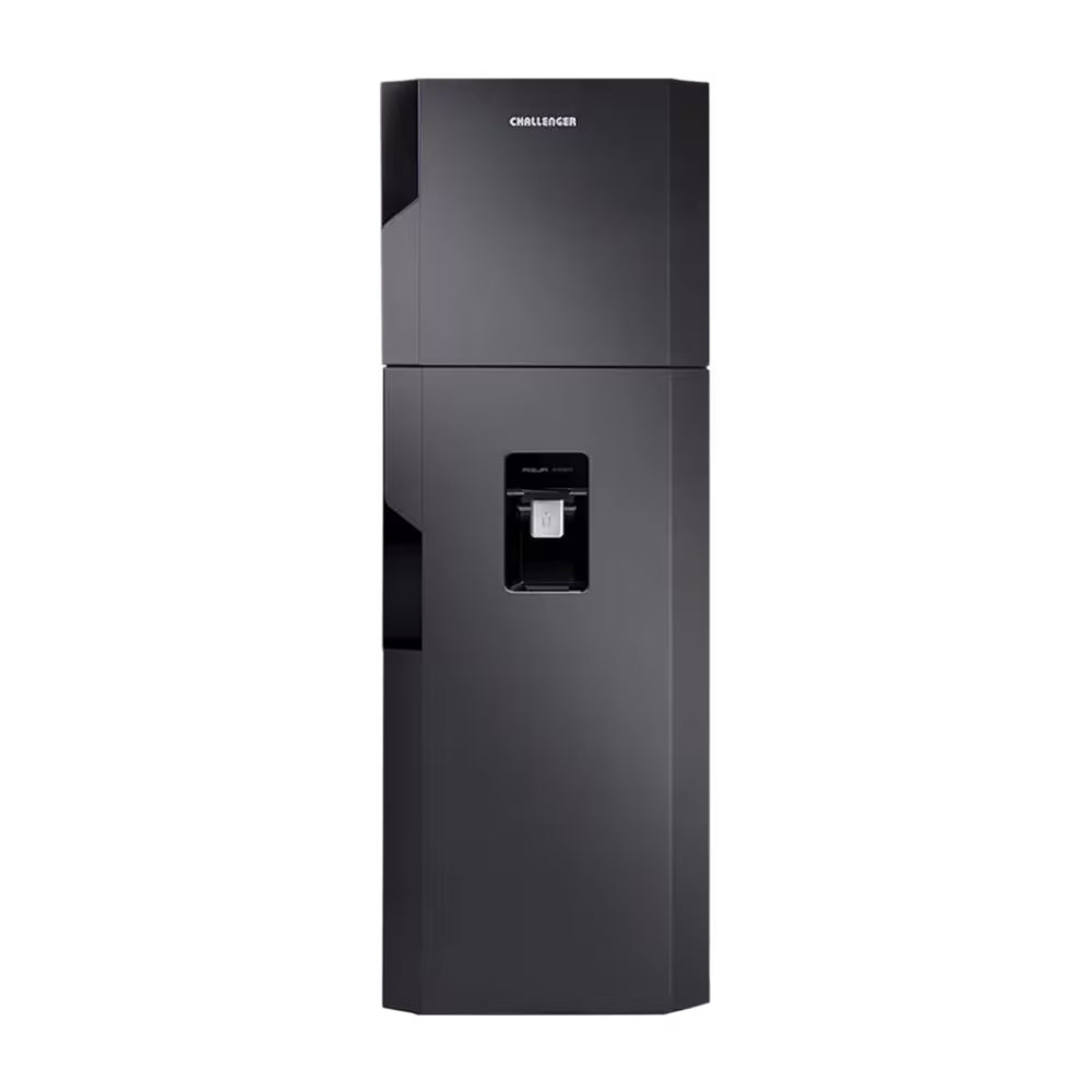 Refrigeradora Challenger CR290 dispensador de agua integrado vista frontal disponible en granhogar