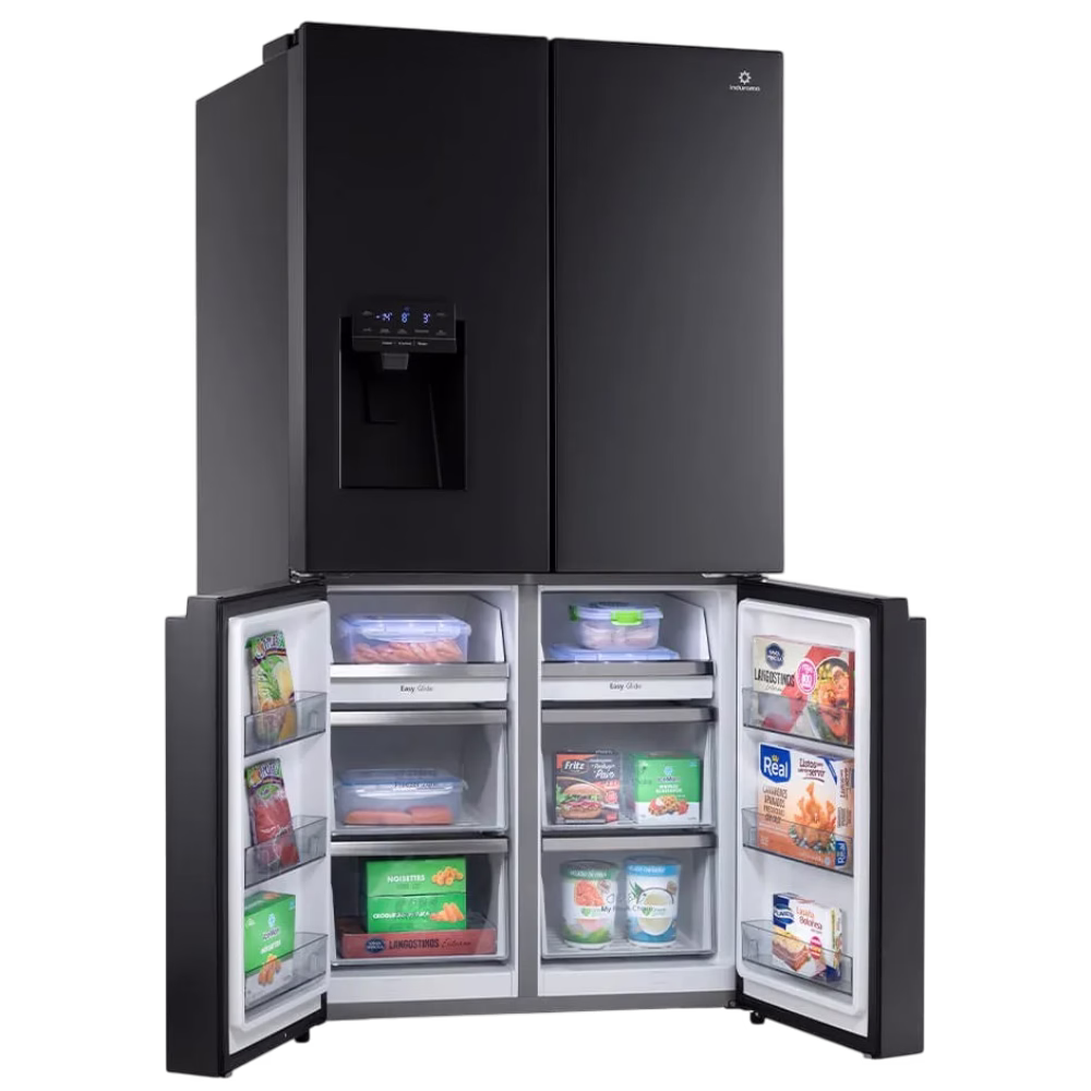 Refrigeradora Cross Door Indurama RI-885I de 647 litros con puertas abiertas compra en granhogar
