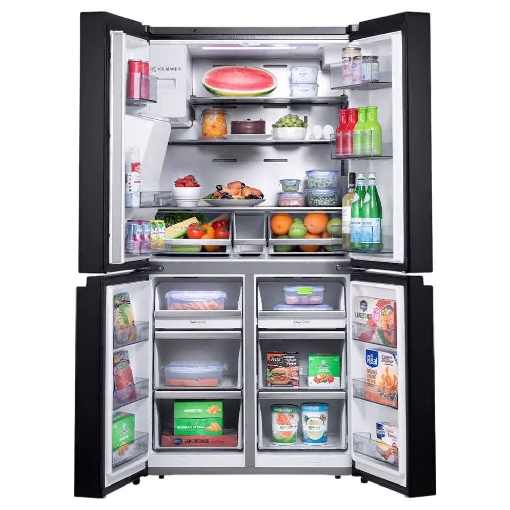 Refrigeradora Cross Door Indurama RI-885I de 647 litros interior completo adquiere en granhogar