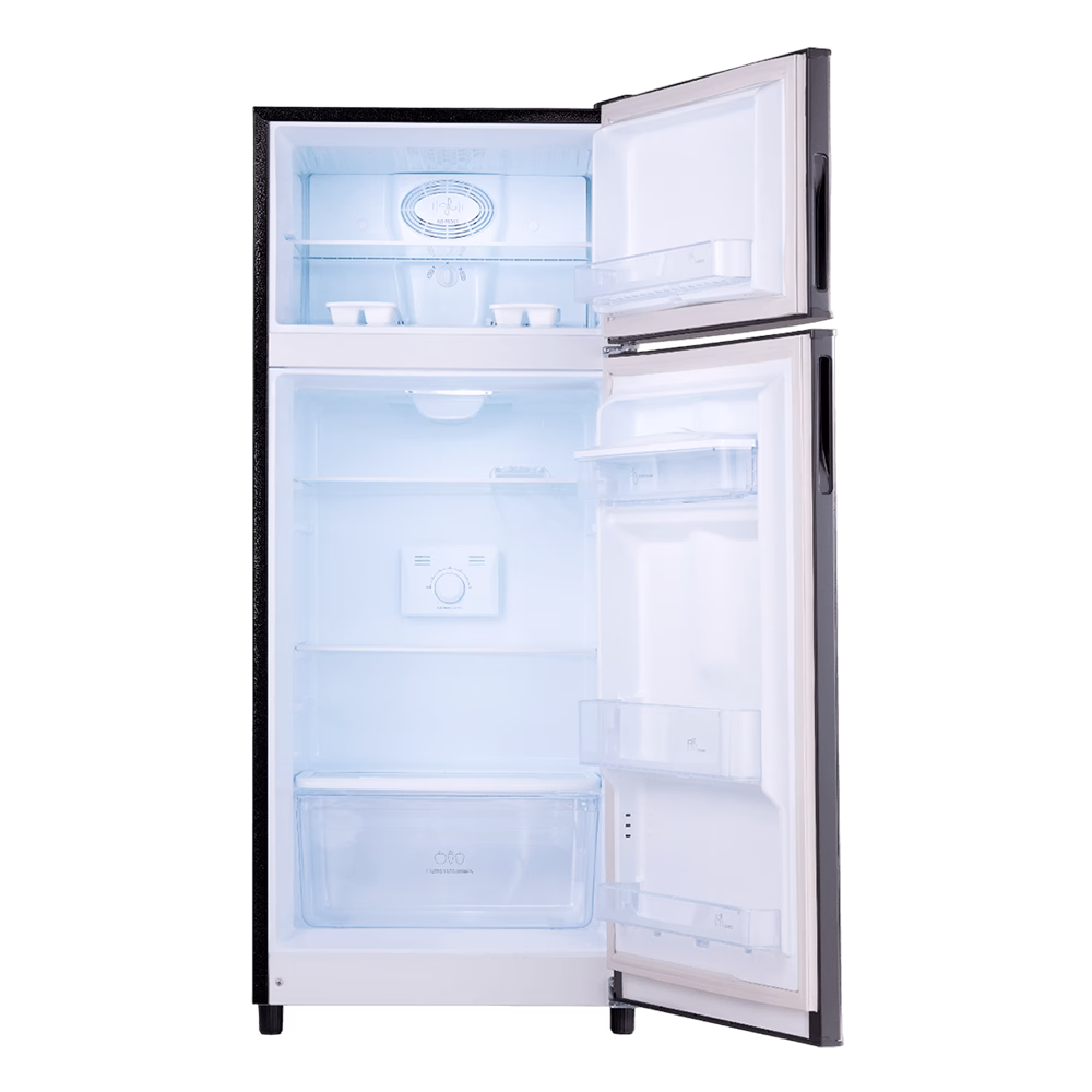Refrigeradora RI-370 Avant MI NG Indurama con puertas abiertas vacío encuéntralo en granhogar