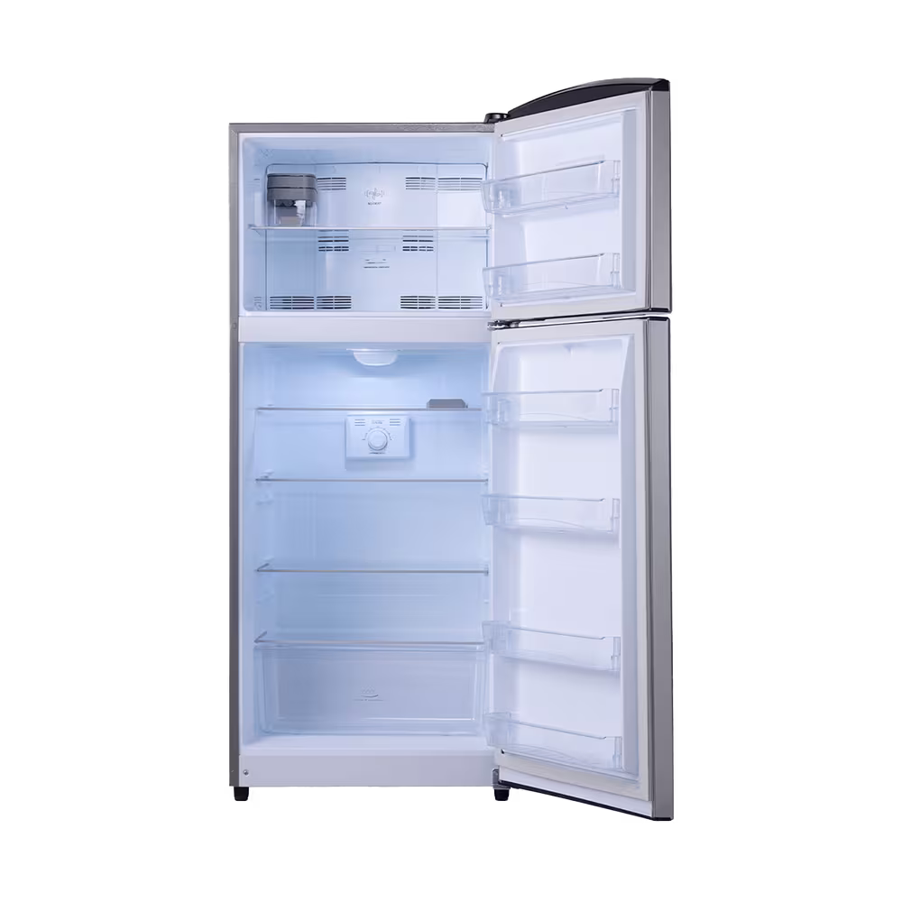 Refrigeradora Indurama RI-475 No Frost Croma compartimentos interiores vista abierta consíguela en granhogar